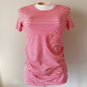 GAP Maternity Pure Body Striped Tee - Pink/Coral